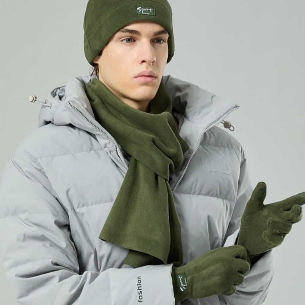 

Neck Warmer Winter Beanie Hats Scarf Gloves Set Thicken Cold Proof Women Warm Knitted Hat Ear Protection Windproof