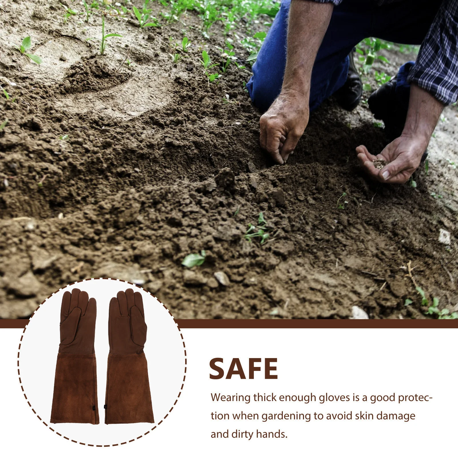 

1Pair Professional Garden Gloves Puncture-Proof Thorn Resistant Long Lasting Comfortable Outdoor Pruning Planting Tool