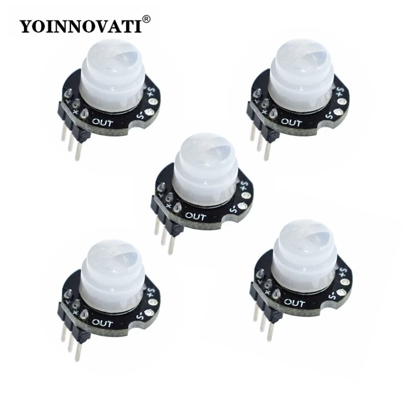 

SR602 Mini Pyroelectric Infrared PIR Motion Sensor Module High Sensitivity Human Body Detection Switch for Smart Light, Security