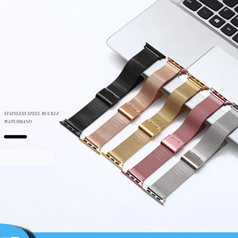 Wrist Strap For Apple Watch Band 45mm 44mm 42mm Metal Correa 38mm 40mm 42mm Stainless Steel Bracelet Iwatch Serie 7 6 SE 5 4 3