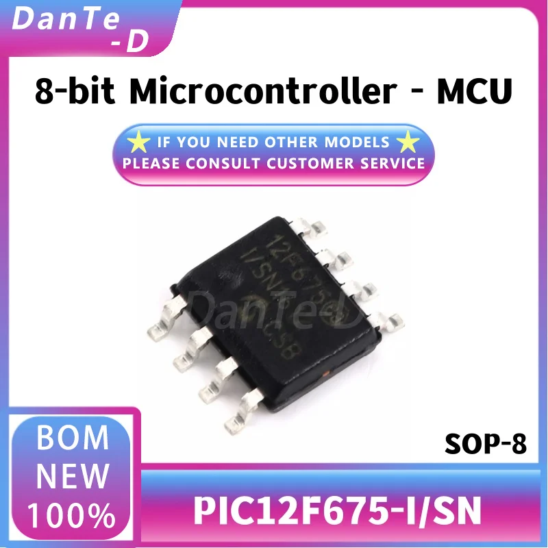 PIC12F675-I/SN package SOP-8 8-bit flash microcontroller IC new original authentic