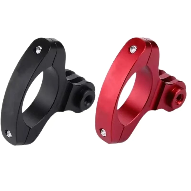 CNC Machined Aluminum Triple Clamp Black Anodized Three Hole Split Clamp Connecting Plate Custom Machining