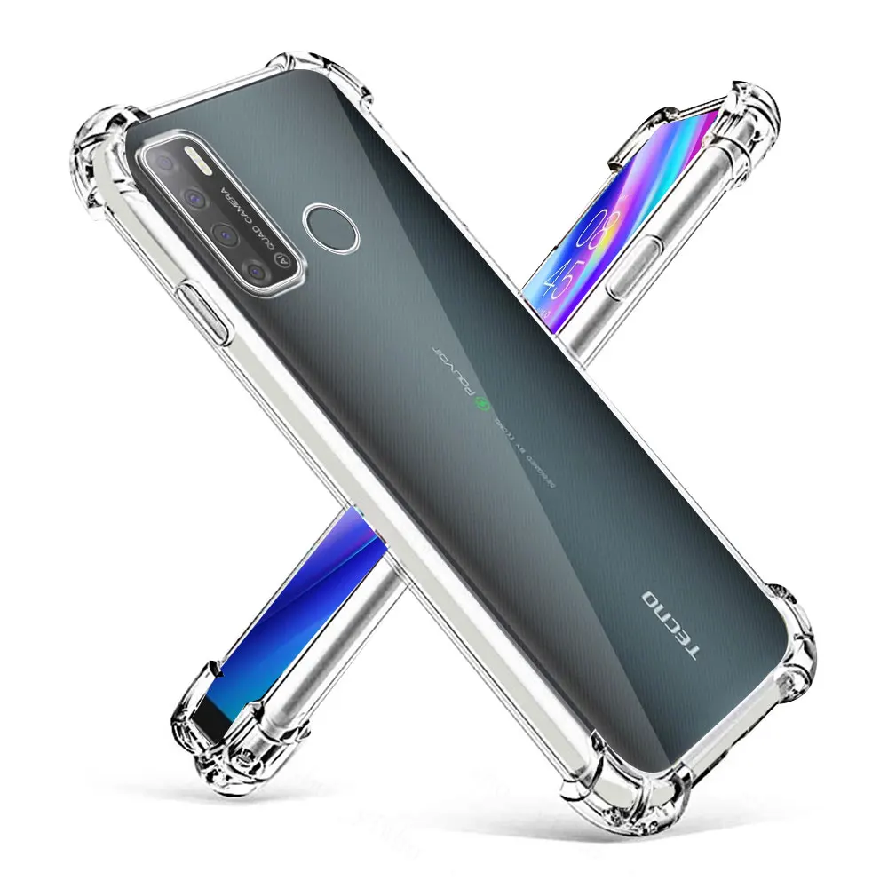 For Tecno Pouvoir 4 Pro LC7 LC8 Case Clear Shockproof Silicone Soft TPU Cover For Tecno Pouvoir 4 Coque on LC7 LC8 Funda