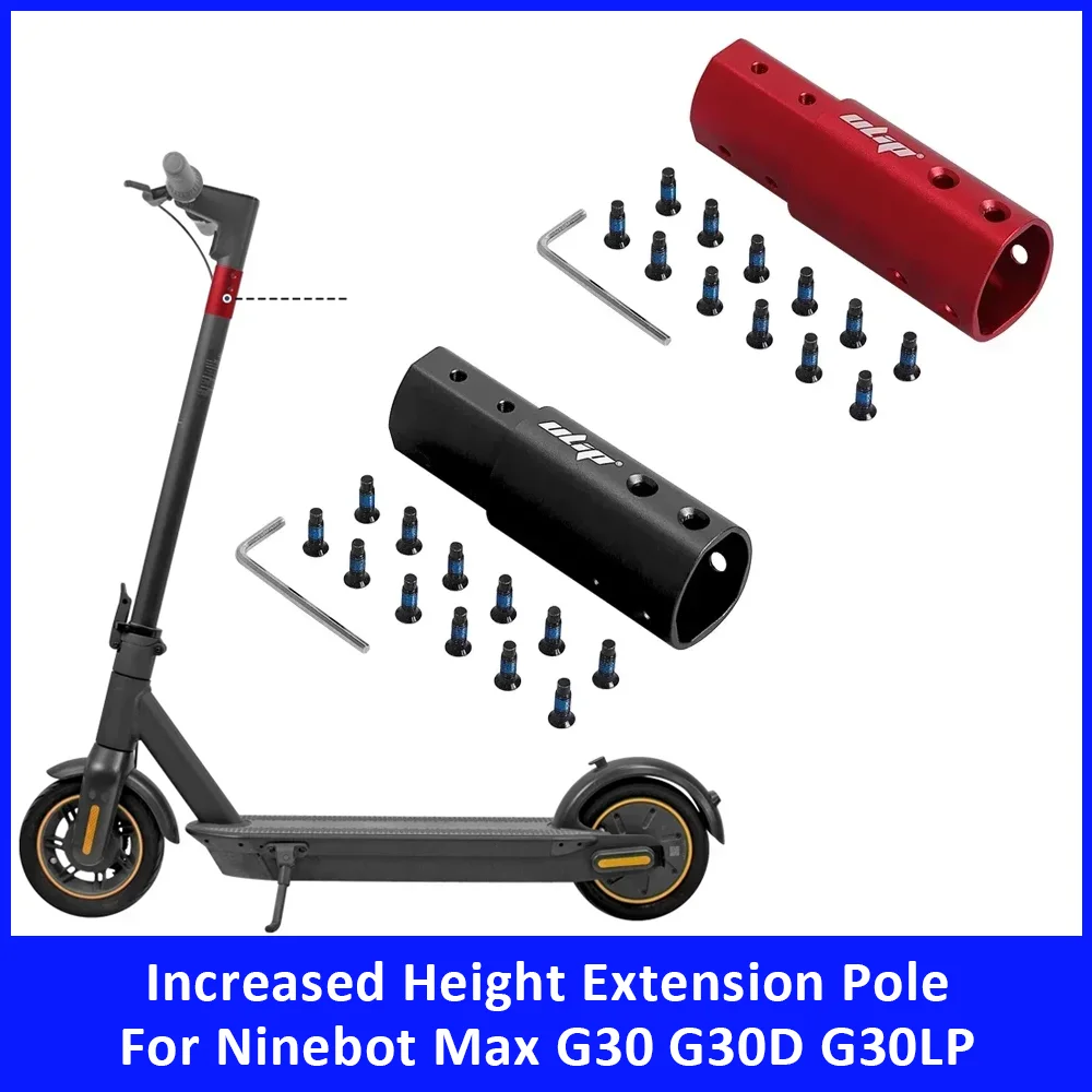 Aluminum Front Pole Extension Tube for Ninebot Max G30 G30D G30LP Electirc Scooter Accessories Increased Height Extension Pole