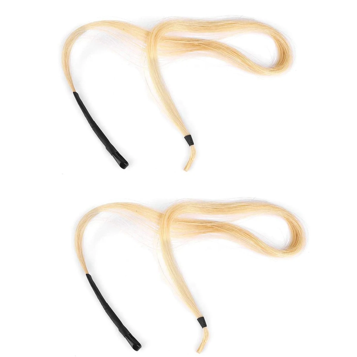 2Pcs Erhu Bow Hairs 79cm Horsetail Hair String Parts for Violin Viola Cello Instruments