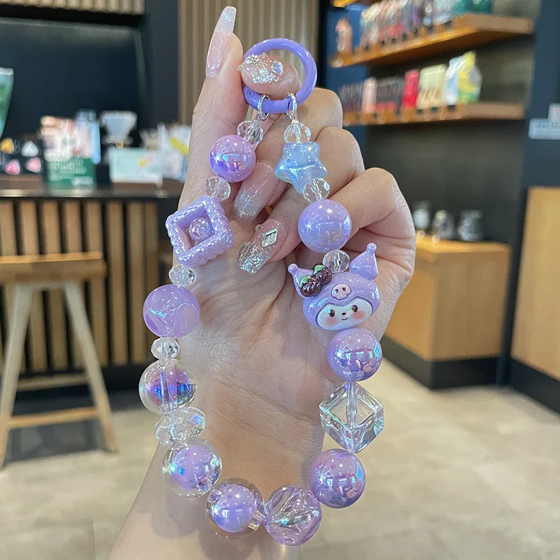 جديد سانريو كورومي بلدي ميلودي مفتاح سلسلة قلادة Kawaii اكسسوارات الديكور جراب هاتف سلسلة معلقة منع فقدان هدايا الأطفال