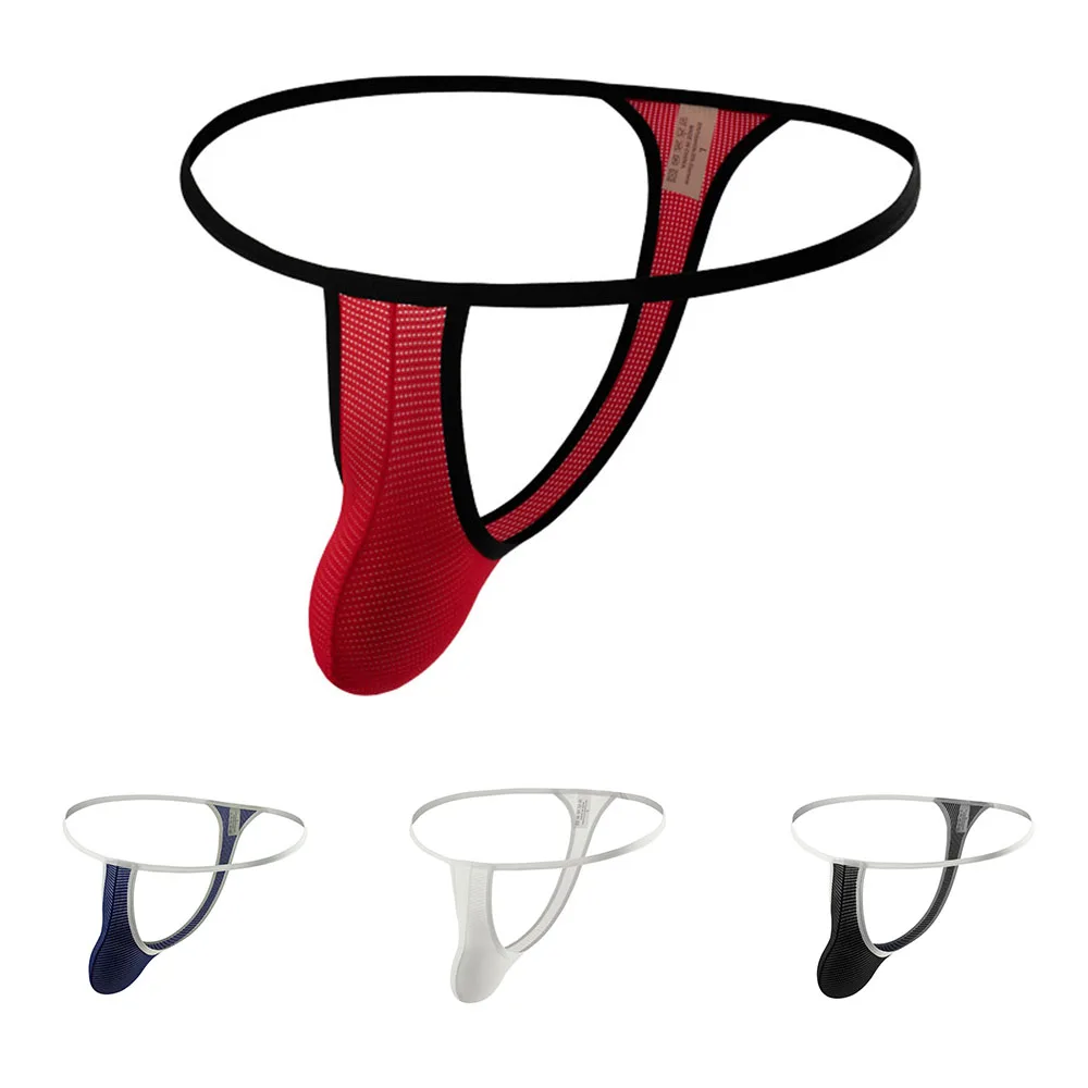 

2023 Sexy Man Panties Men's Sretch G-string T-back Micro Thong Briefs Underwear Mesh Underwear Men Briefs