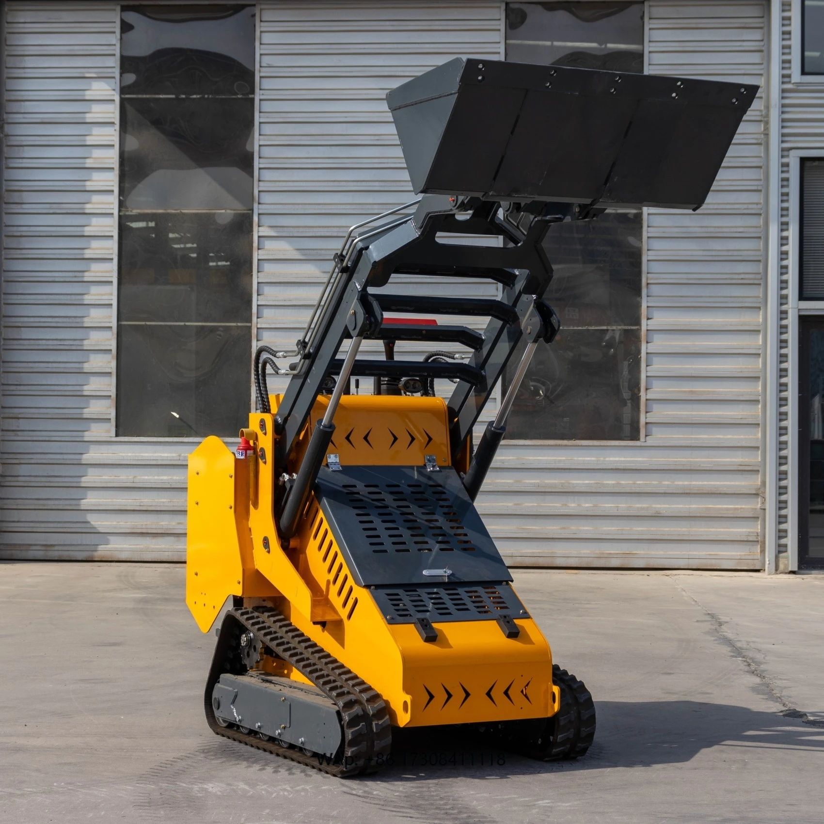 Mini-Lader, Kompaktlader mit Ketten-Schneefräse, Rasenmäher, Brecher, Hammer, Erdbewegungsmaschinen, Mini-Kompaktlader