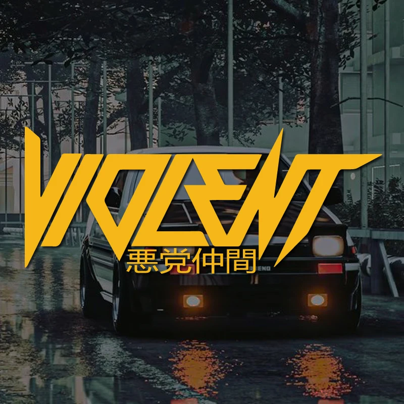 "VIOLENT" decal,JDM style stickers,creative&fashion decal with high quality for car trucks motorcycles&laptops!For a Unique look