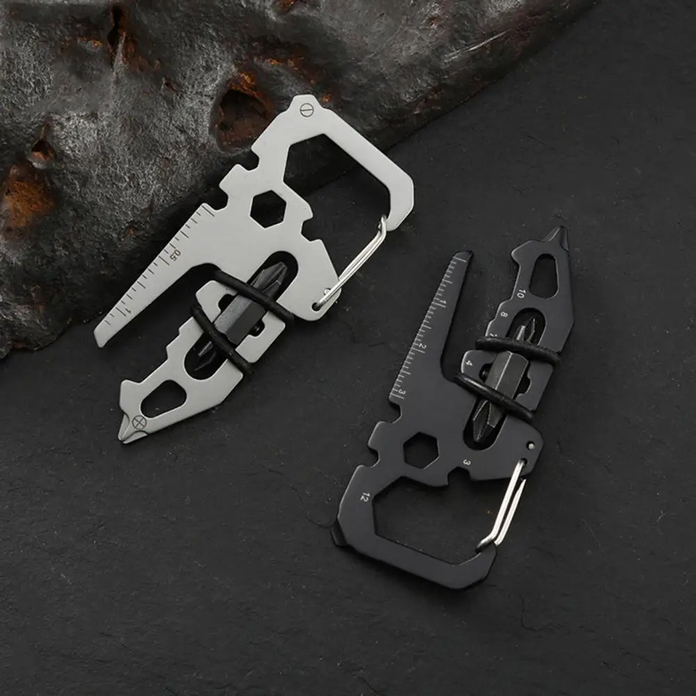 Multitool Keychain Clear Scale Bottle Opener Hand Tools EDC Mini Card Key Chain Screwdriver Phone Handle Carabiner Repair Tools