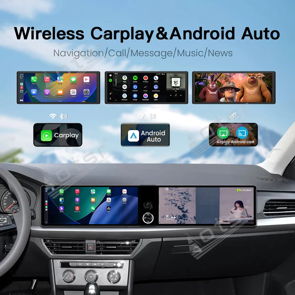 Dual 12.3 Inch Dash Touch Screen Car Radio GPS Navigation Stereo For Volkswagen Lavida 2019-2022 Multimedia CarPlay Android Auto
