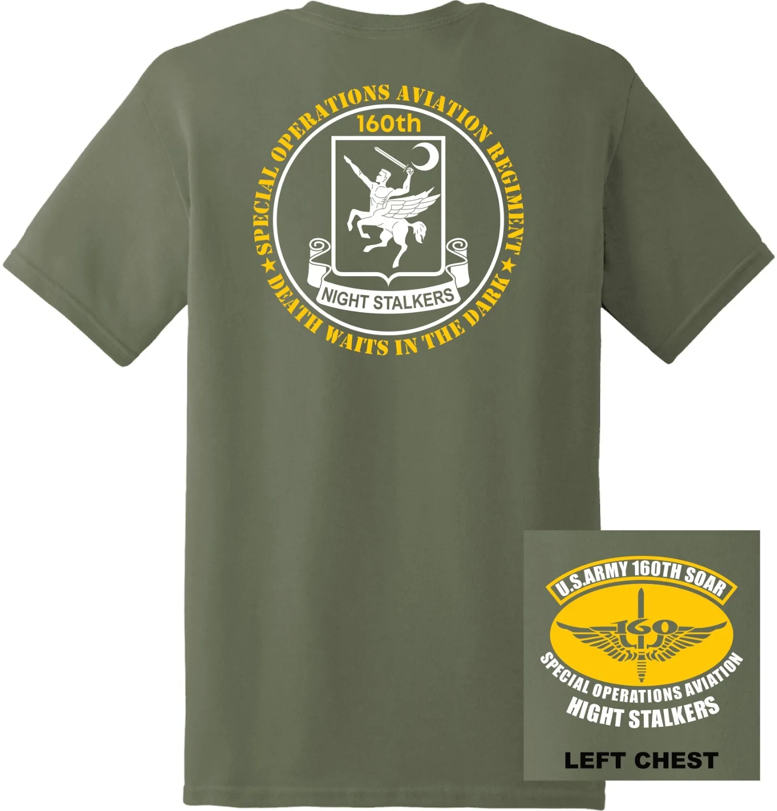 US Army 160th SOAR Night Stalker T-shirt 100% cotone O-Collo manica corta Estate Casual T-shirt da uomo Streetwear