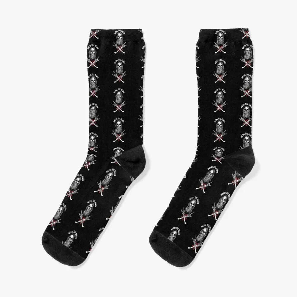 

ART - DEATH METAL Socks Hiking boots Soccer designer short Socks Female Men's