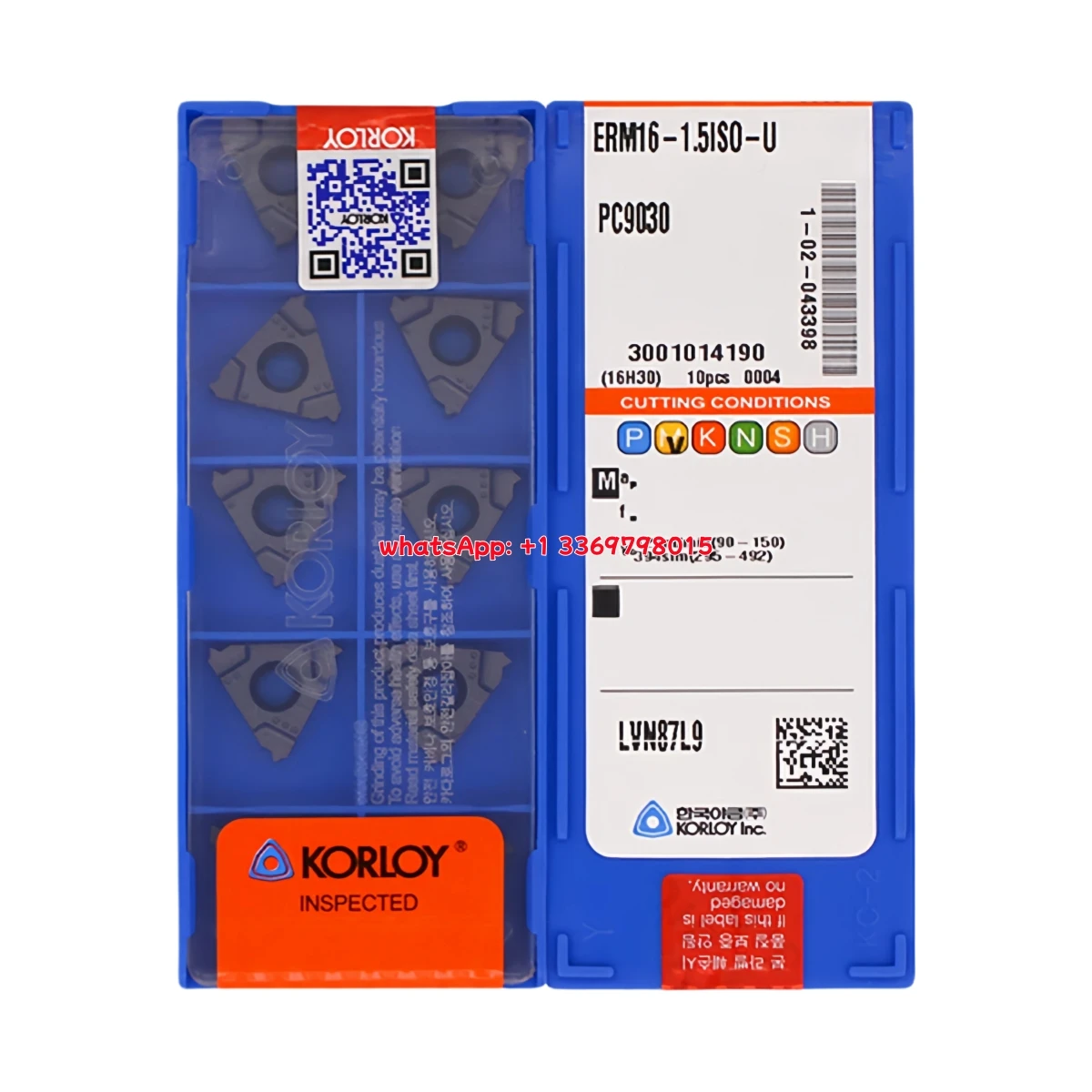 

100% Original ERM ERM16 ERM16-1.0 1.25 1.5 1.75 11.5 ISO ISO-U NPT NPT-U PC9030 Thread Insert