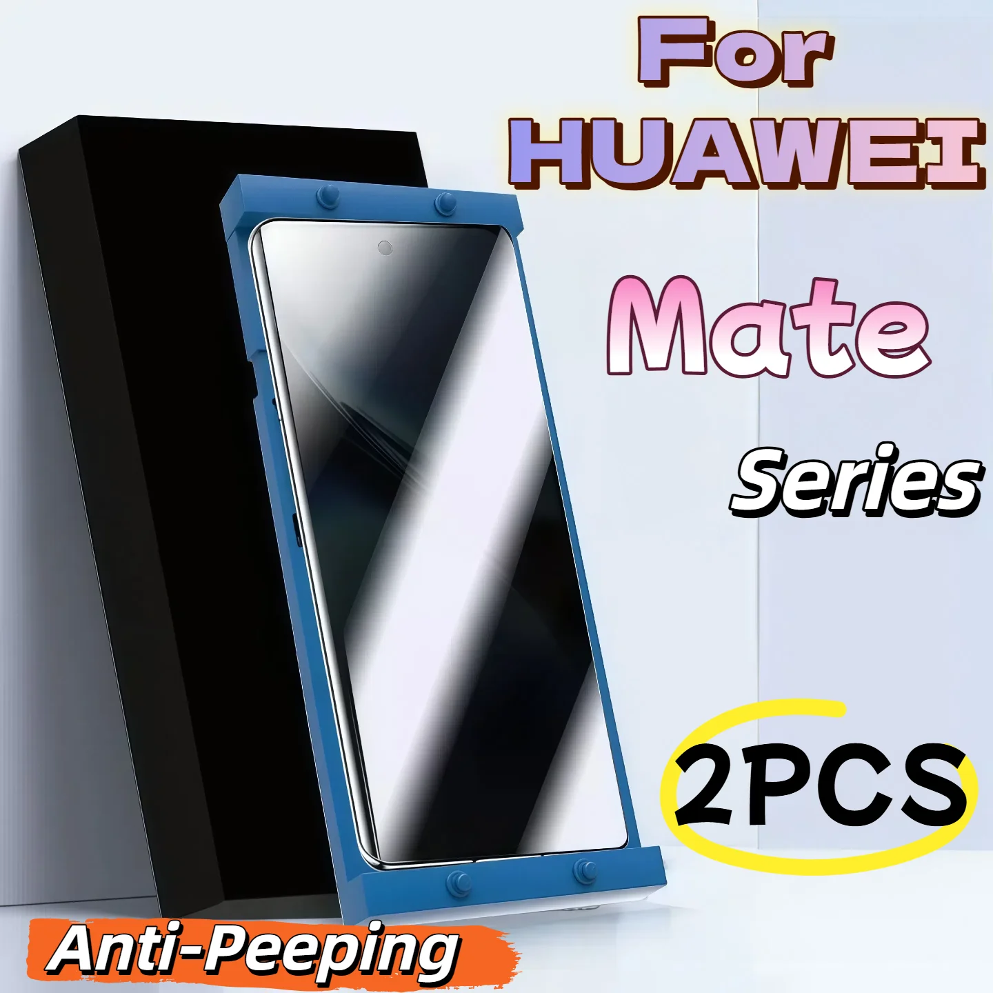 قطعتان من واقي شاشة الهاتف المحمول المناسب لسلسلة Huawei Nova Mate P المضادة للظهور وليس من الزجاج المقسى