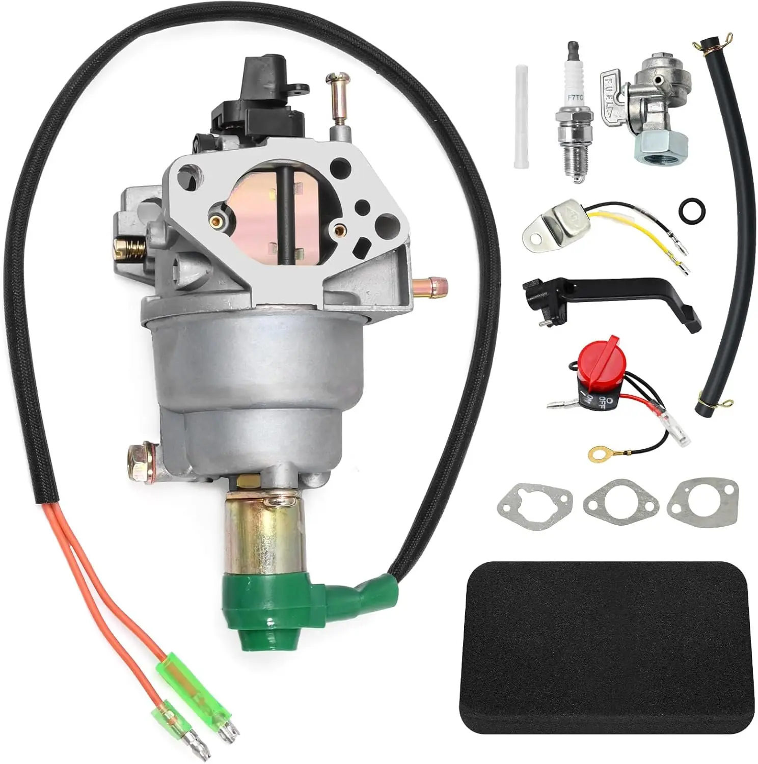 Carburador de Repuesto 8750 para Generador Harbor Freight Predator 420CC 5000 6000 6500 7000 8750 Watt 188F, Generador de 13HP 14HP 1