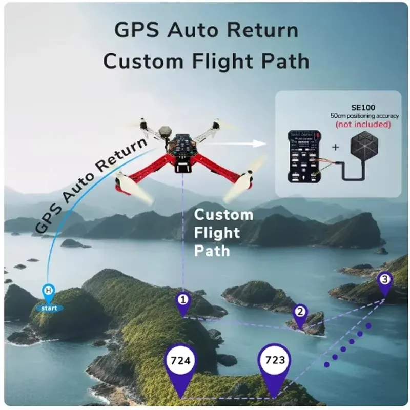 Radiolink-CONTROLADOR DE VUELO Pixhawk PIX 2.4.8 APM, 32 bits, FC con GPS, M8N, SE100, para Dron RC, cuadricóptero/Multirotor de 6-8 ejes