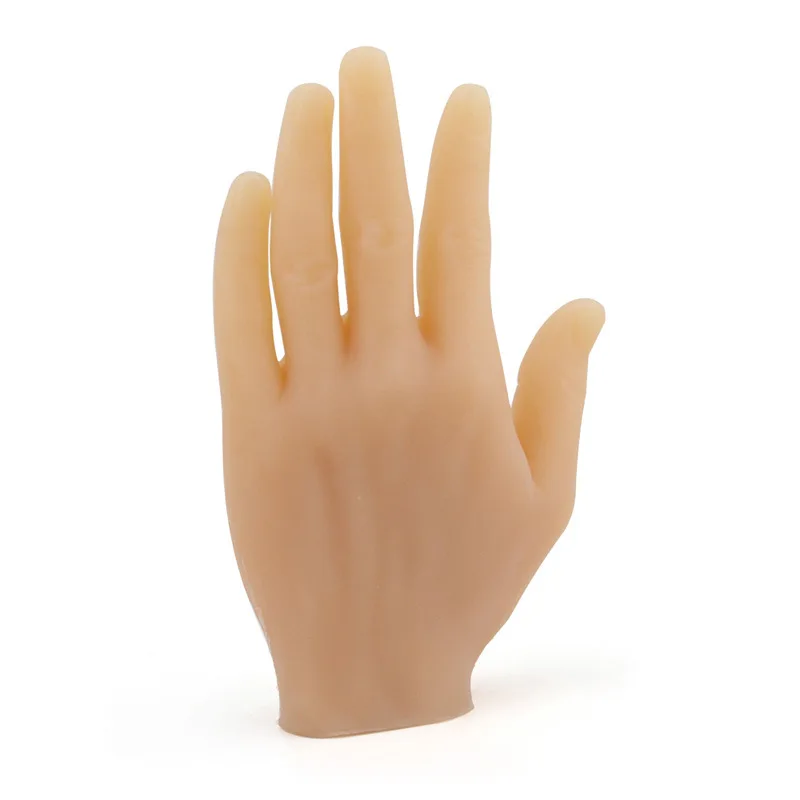 1Pc Zachte Praktijk Handmodel 3d Siliconen Flexibele 1:1 Volwassen Links/Rechts Nep Mannequin Nep Hand Salon Kunst Training Display Tool