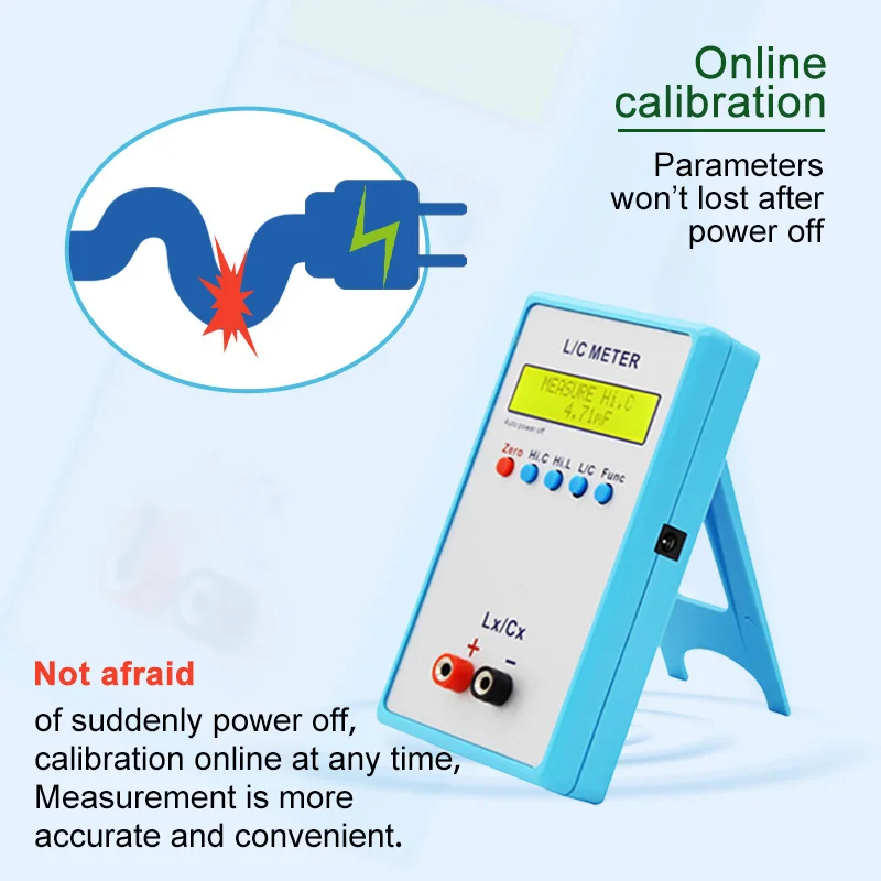 LC-200A Hand-held Digital LCD Capacitance Inductance Meter LC Measuring Meter 1pF-100mF 1uH-100H