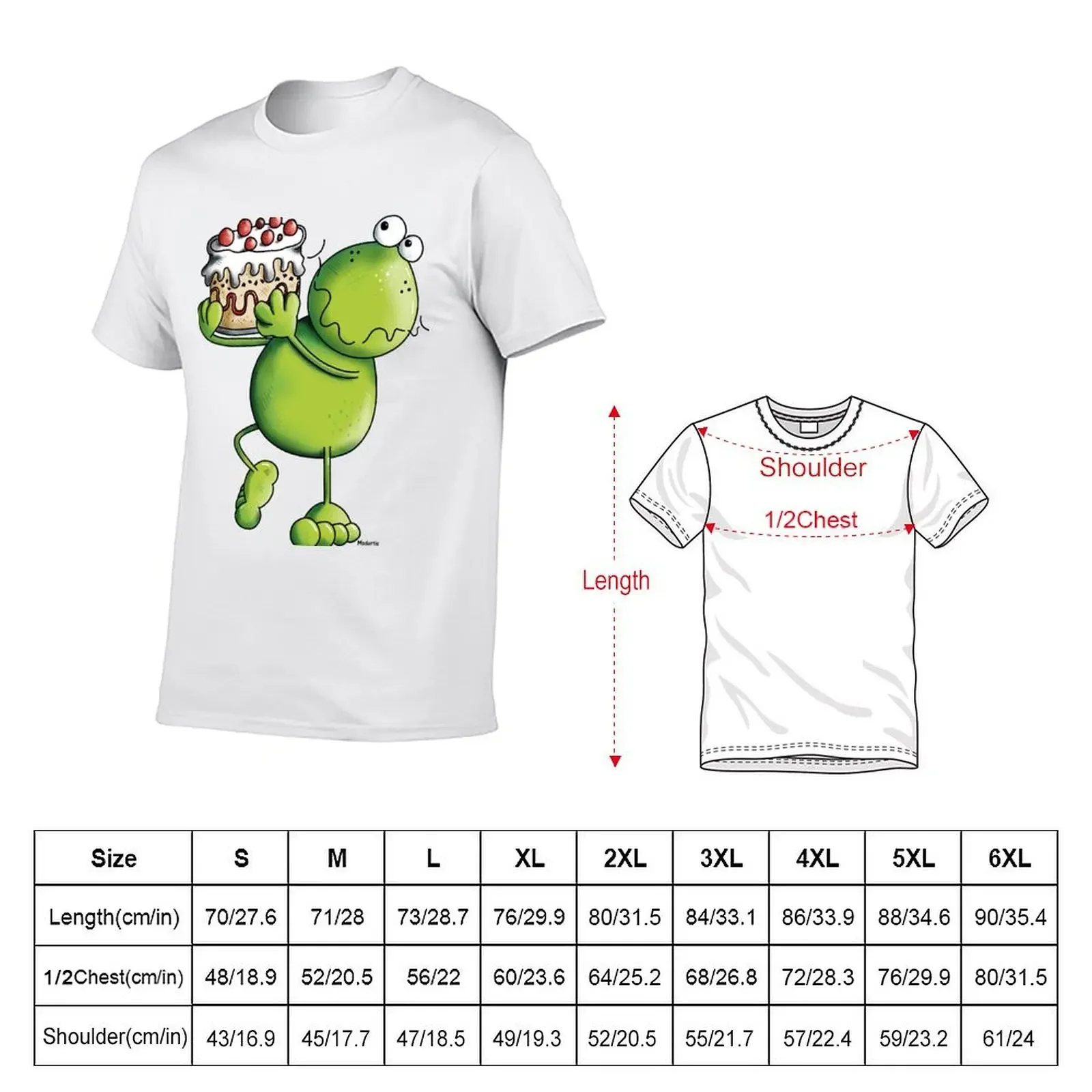 Funny Happy Birthday Frog With Cake T-Shirt quick drying oversized t shirt new edition boys whites men clothing