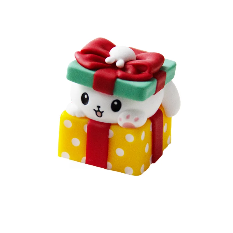 Подарочные колпачки для клавиш с изображением кролика, оригинальная механическая клавиатура из смолы, игровая клавиатура для ПК, коллекция аксессуаров, подарок, милые колпачки для клавиш на заказ