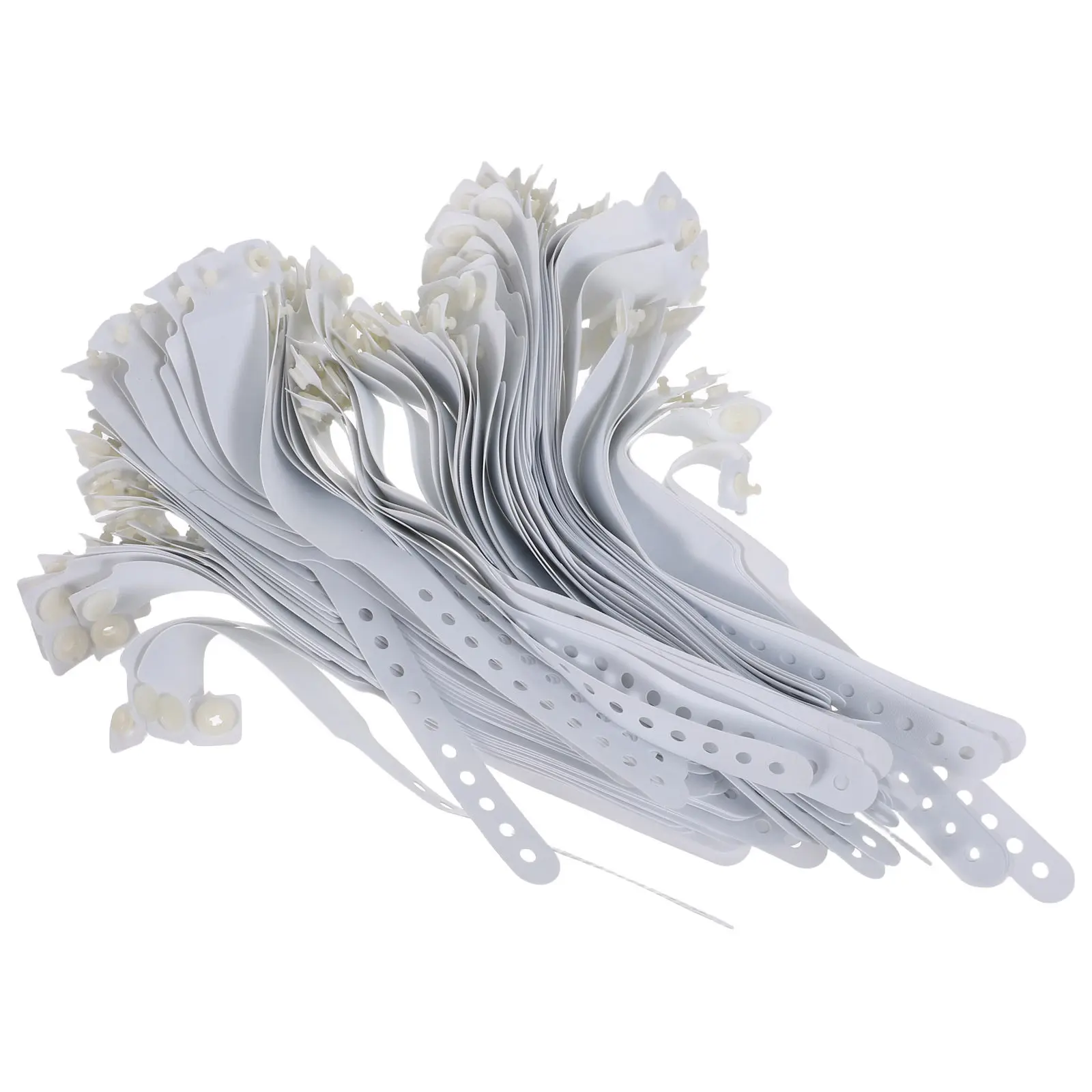 100Pcs Identification Wristbands Disposable PVC Hospital Patient Id Bands Waterproof Wristbands Snap Closure Patient