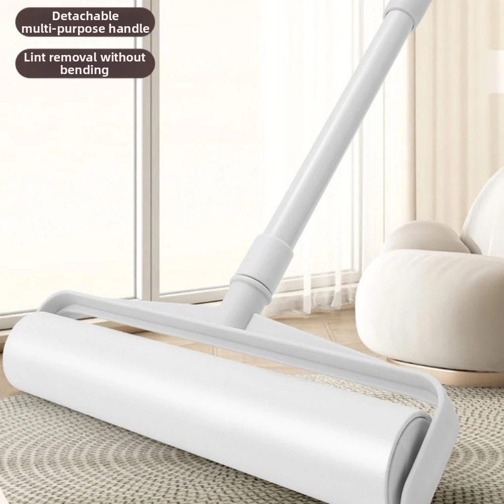 Tearable Telescopic Rod Lint Roller Large Detachable Pet Lint Applicator Adjustable Sticky Mop Cleaning Rollers Clothing