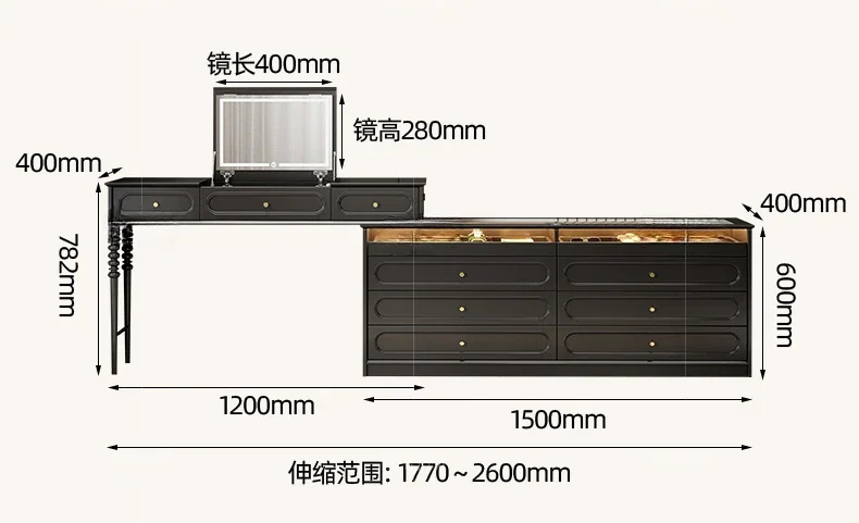 Italian minimalist dresser chest integrated storage cabinet