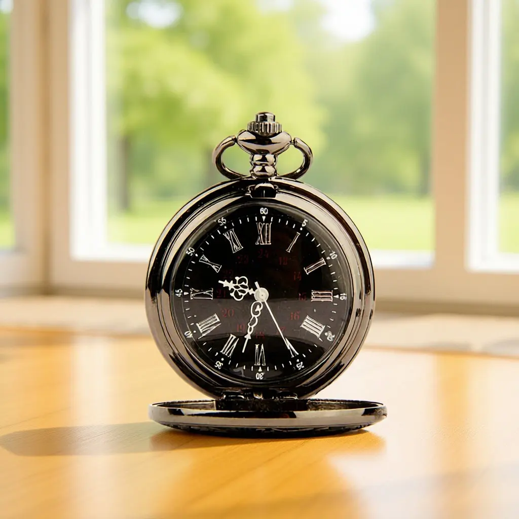 

Ретро карманные часы с двойным дисплеем, циферблат с римскими и арабскими цифрами, кварцевый механизм, тонкая цепочка, декоративные аксессуары, уникальный подарок