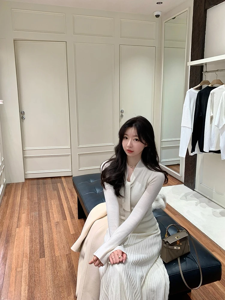 

Ele Ultra-Fine 00, шерстяной вязаный свитер, женский базовый слой, топ с поясом, осень-зима, новинка Sle Zhao Bao Ni