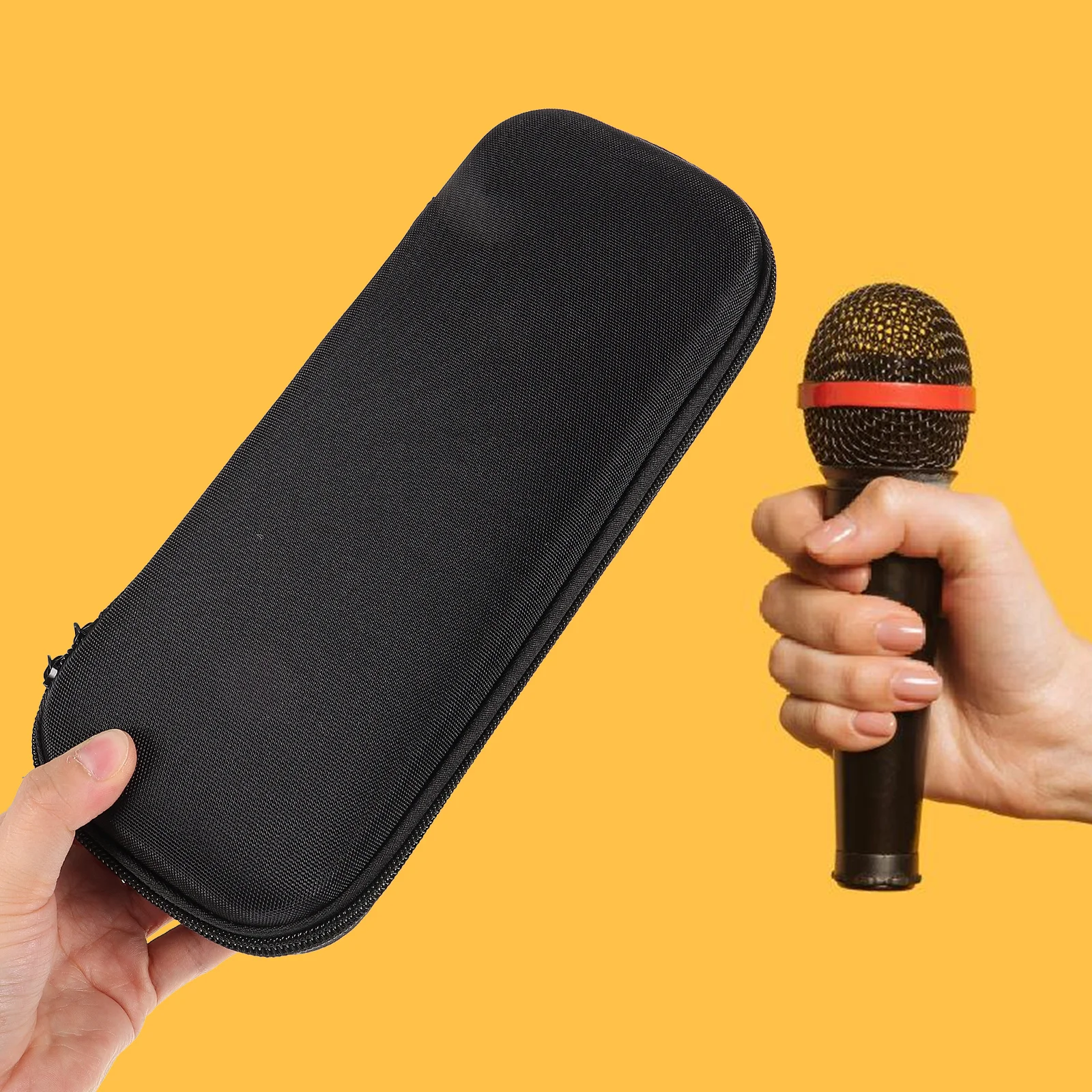 

Microphone Storage Bag Portable Carrying Case for Handheld Wireless Travel Lightweight EVA Shockproof Long Term Use