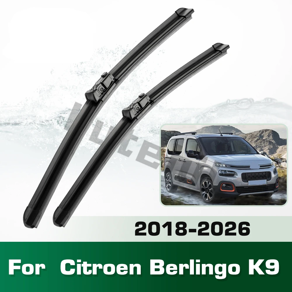 Scheibenwischer LHD Frontwischerblätter für Citroen Berlingo K9 2018–2023 Windschutzscheibe Windschutzscheibe Fenster Auto Regenbürsten 24"+17"