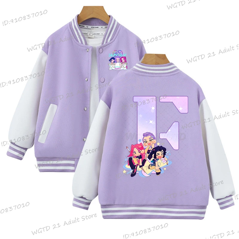 

Kids Movie characters Print Baseball Uniform Spring Autumn Long Sleeve Cartoon Sportswear KPop Anime Boys Girls Jackets