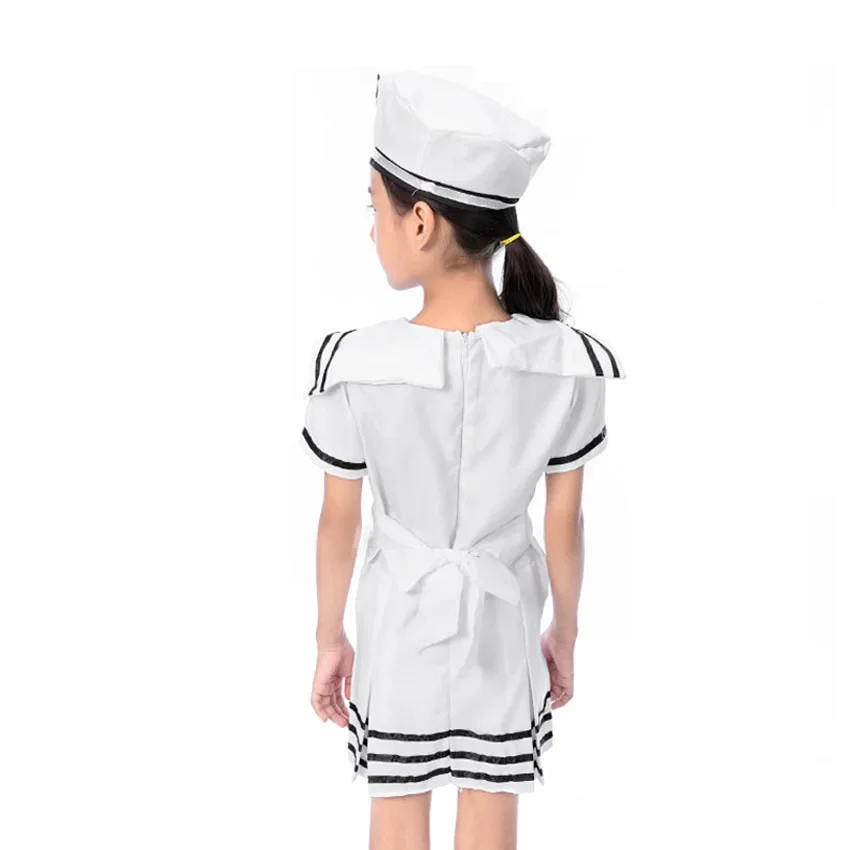 Chor Bühne tragen Tanz Leistung Marine Seemann Kostüme Kinder Jungen Armee Anzug Mädchen Scout Uniform 160-cm Teenager Mädchen Kleid