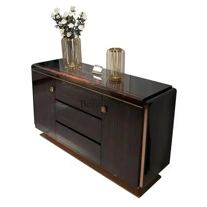 

yj21 Italian light luxury solid wood dining side cabinet simple decoration storage entrance locker