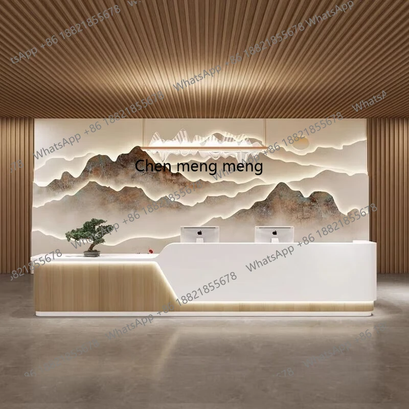 X  Company reception desk, beauty salon, work checkout page