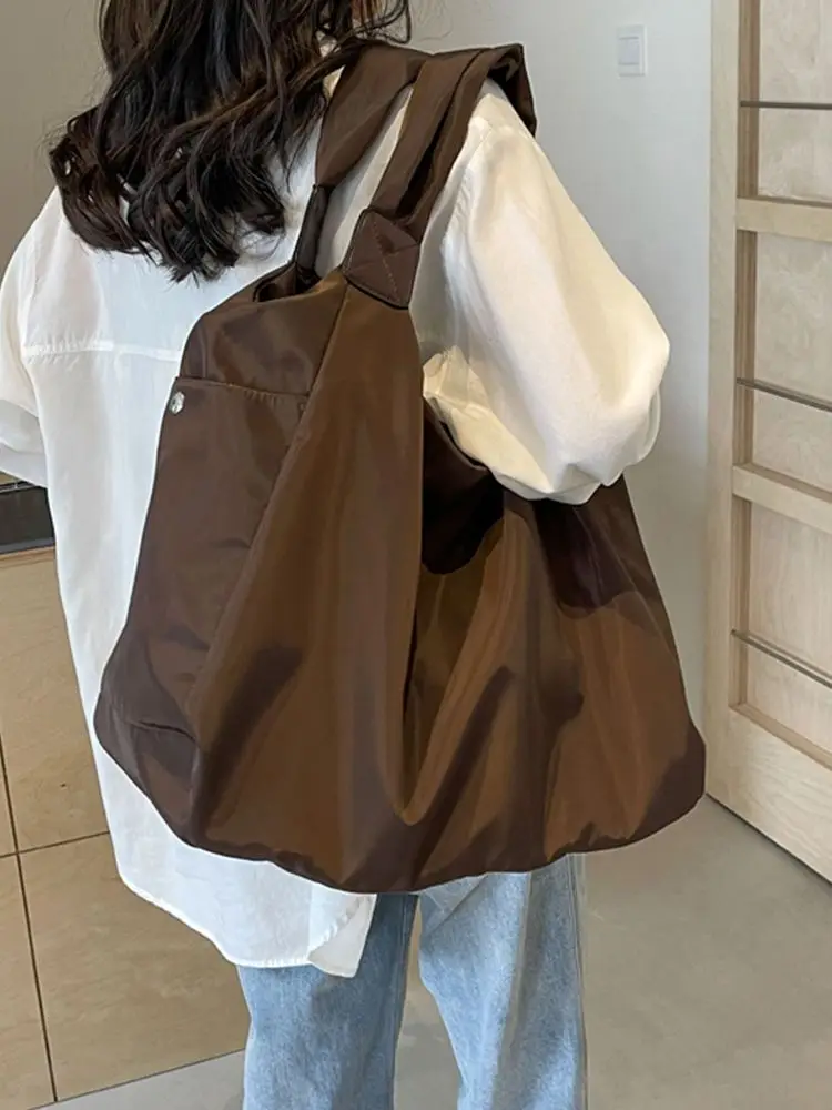 

Waterproof high-capacity Tote Bags for Women Soft Foldable Shouler Bag Purse Female Handbag with Zipper