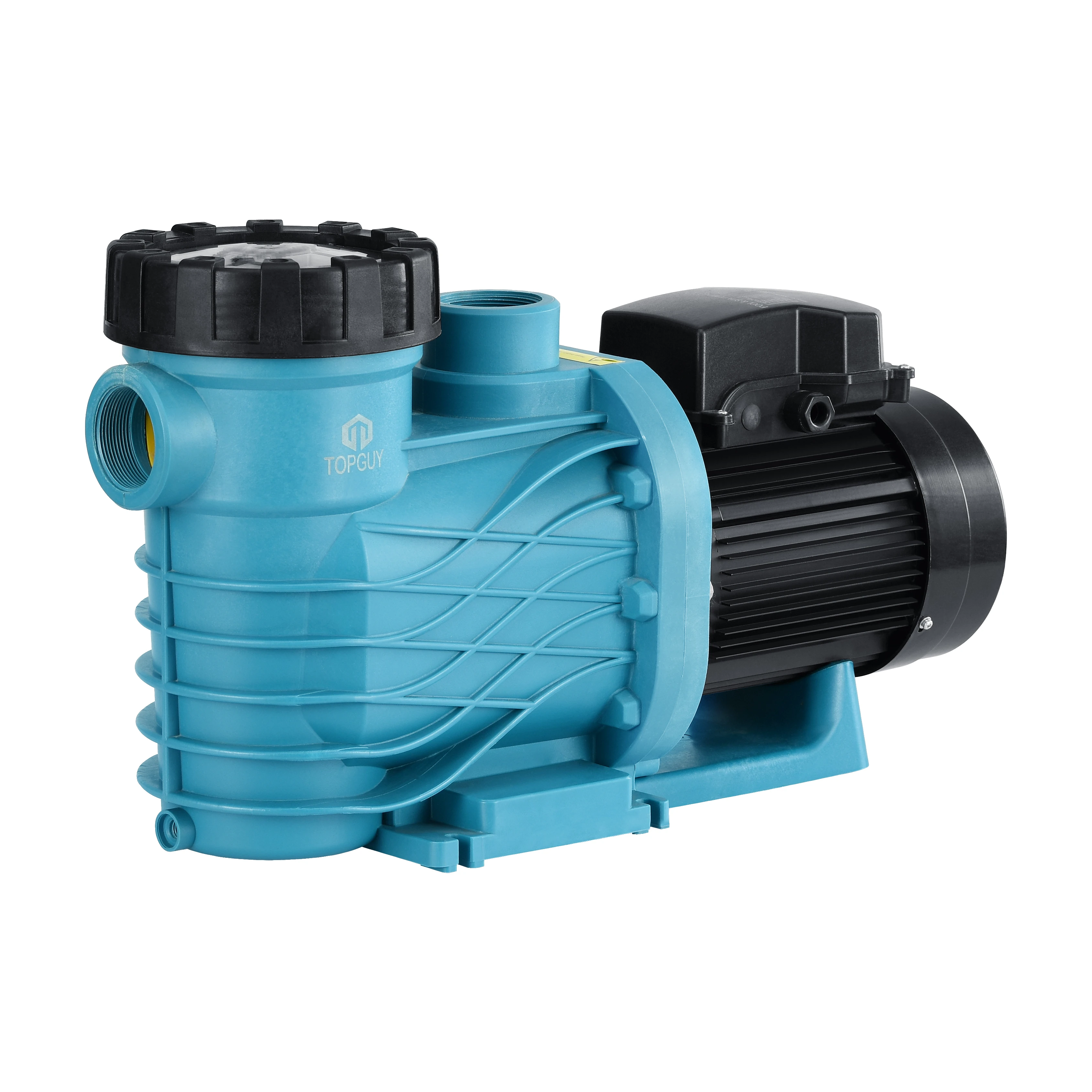Pool Pump With Timer 220V Powerful Self Priming Above Ground Swimming Pool Pump With Filter Basket Low Noise For Pools