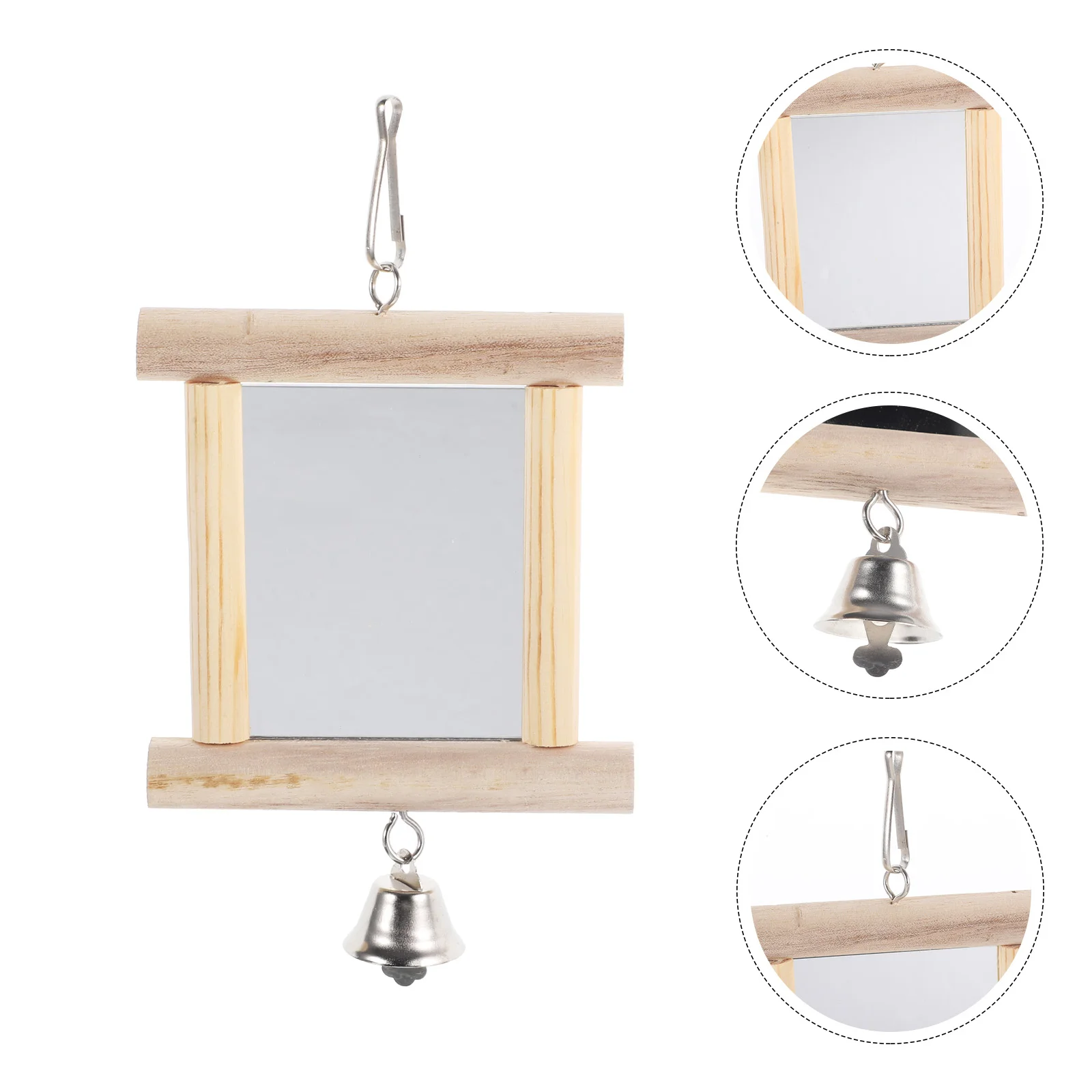 

Parrot Mirror Toy Bird Toys Cage Parakeet Cockatiel Feeders Decor Parakeets for Parrots Small