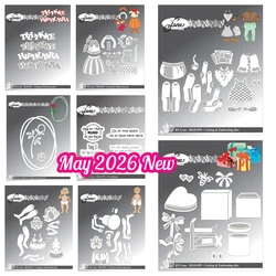 May 2026 New by Lene Release Cutting Dies Danske Tekster Presents Accessories Cut Die Stamps Set DIY Scrapbooking Paper Craft