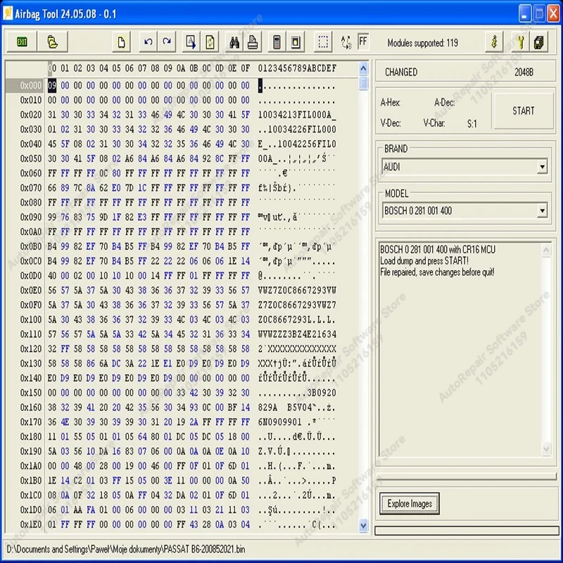 Outil de service d'airbag 3.9 et outil d'airbag SattvDiag 24.05.08 + logiciel de voiture Keygen