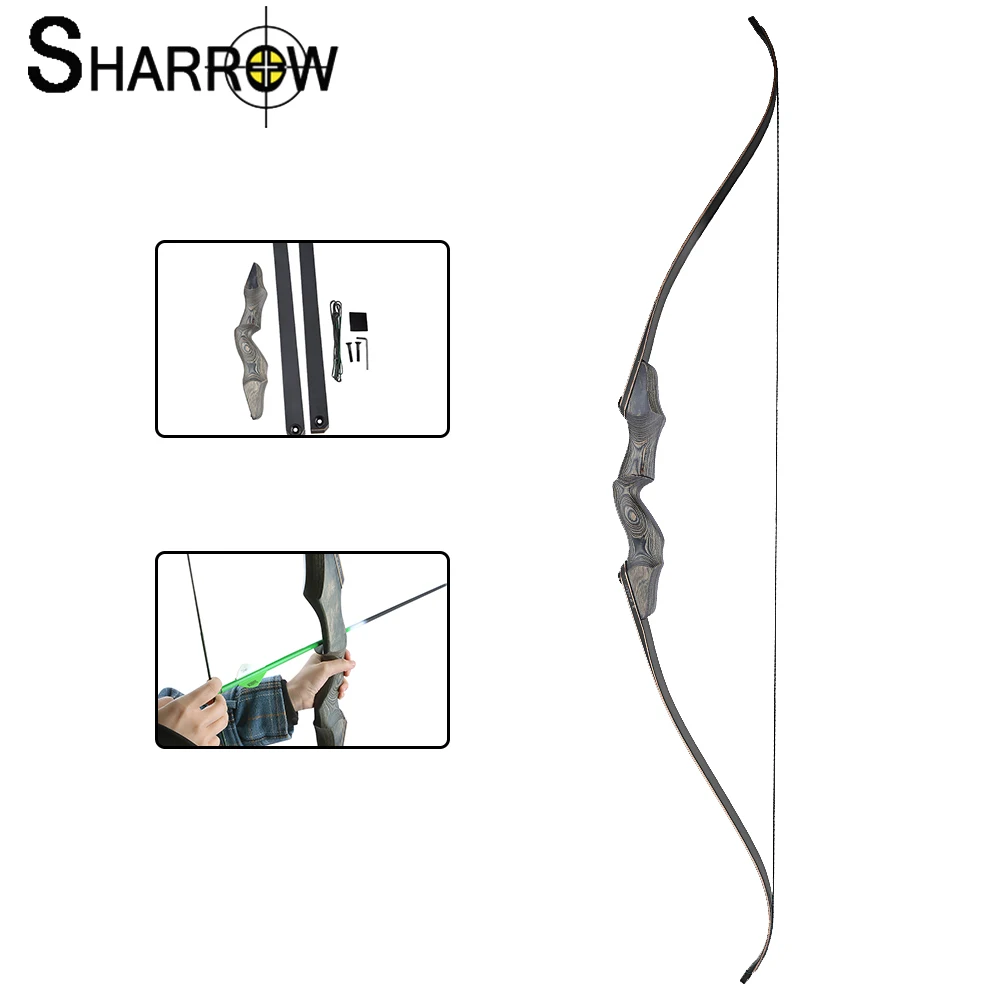 

1pc 25-60lbs 60" Archery Recurve Bow Riser Wooden Bow Handle Takedown Tech Wood for Hunting Bow Shooting Accessories