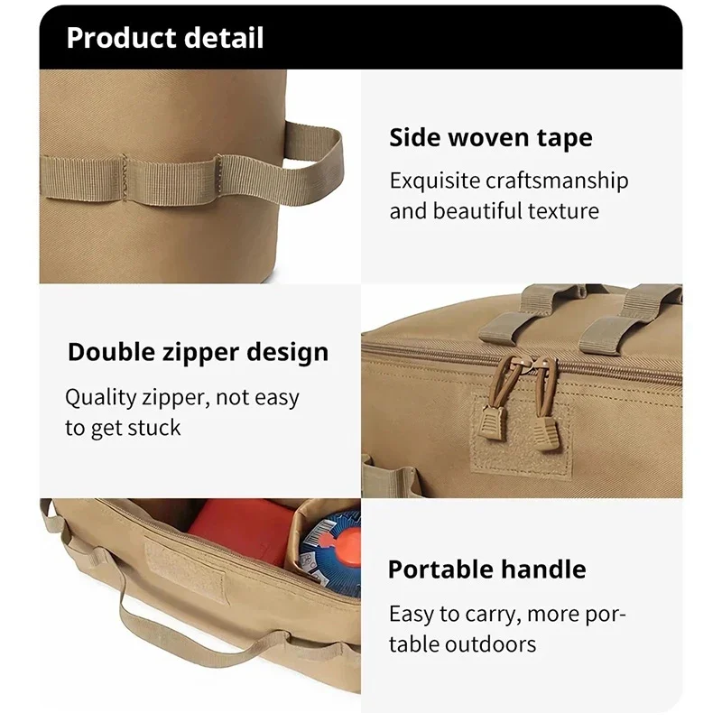 التخييم خزان الغاز حقيبة التخزين في الهواء الطلق سعة كبيرة الأرض مسمار أداة أكياس نزهة تجهيزات المطابخ أواني المنظم أكياس Muжska sreка