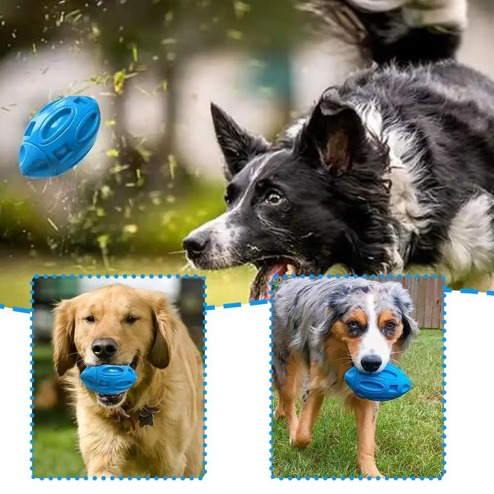 NEW Squeaky Dog Toys For Aggressive Chewers Rubber Puppy Chew Ball Teeth Grinding High-end Pet Toy For Medium Large Breed T Y0D2