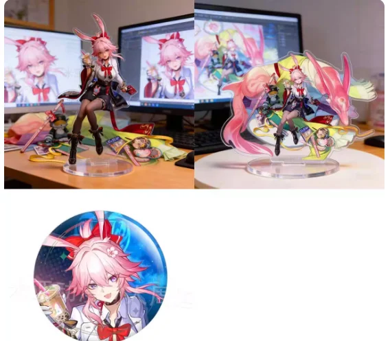 Japanese Anime Honkai：Star Rail Evanescia Acrylic Stand Figure Model Plate Cosplay Collection Desktop Decor Gifts New XHDM