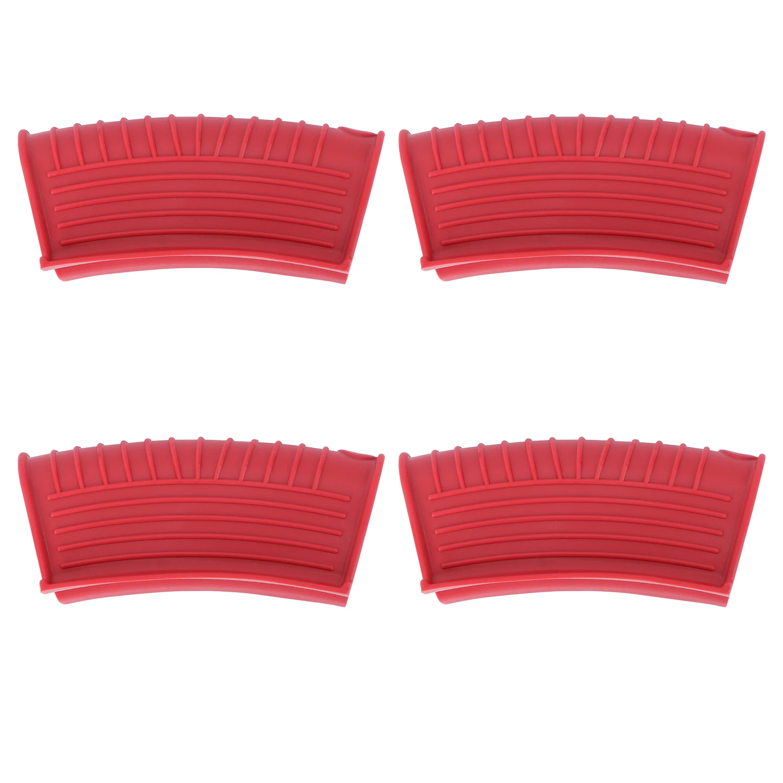 

4 Pcs Skillets Handle Grip Covers Pot Ear Clip Handles Kitchen Tools Kitchenware Holders Red