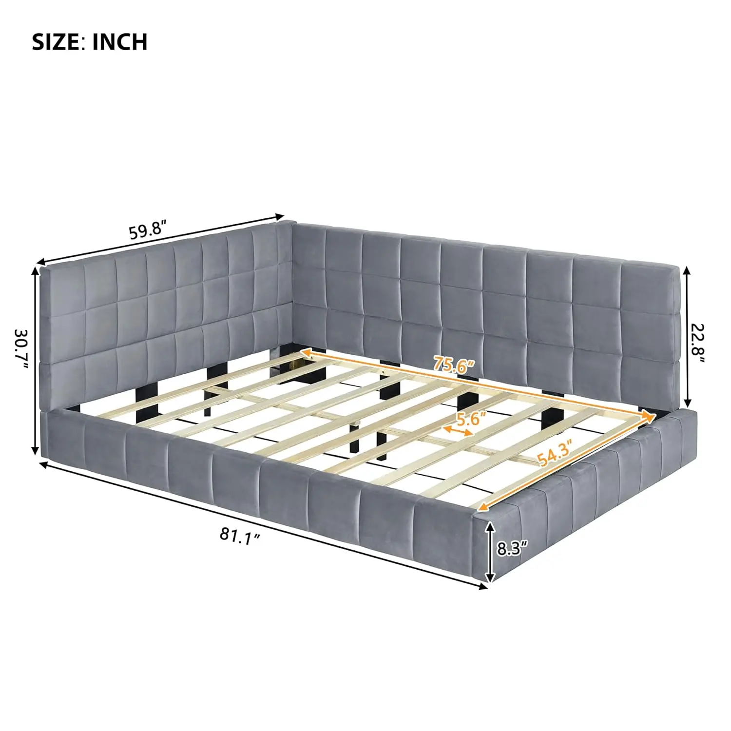 Mearx Velvet Daybed in Modern Living Room