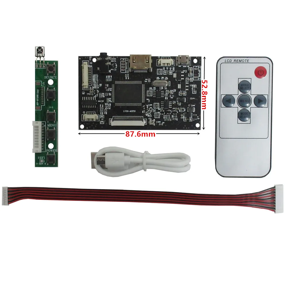 Pantalla LCD de ZJ080NA-08A de 8 pulgadas, Panel digitalizador de pantalla táctil, Kit de Monitor DIY, tablero de Control de controlador, Audio, Compatible con HDMI