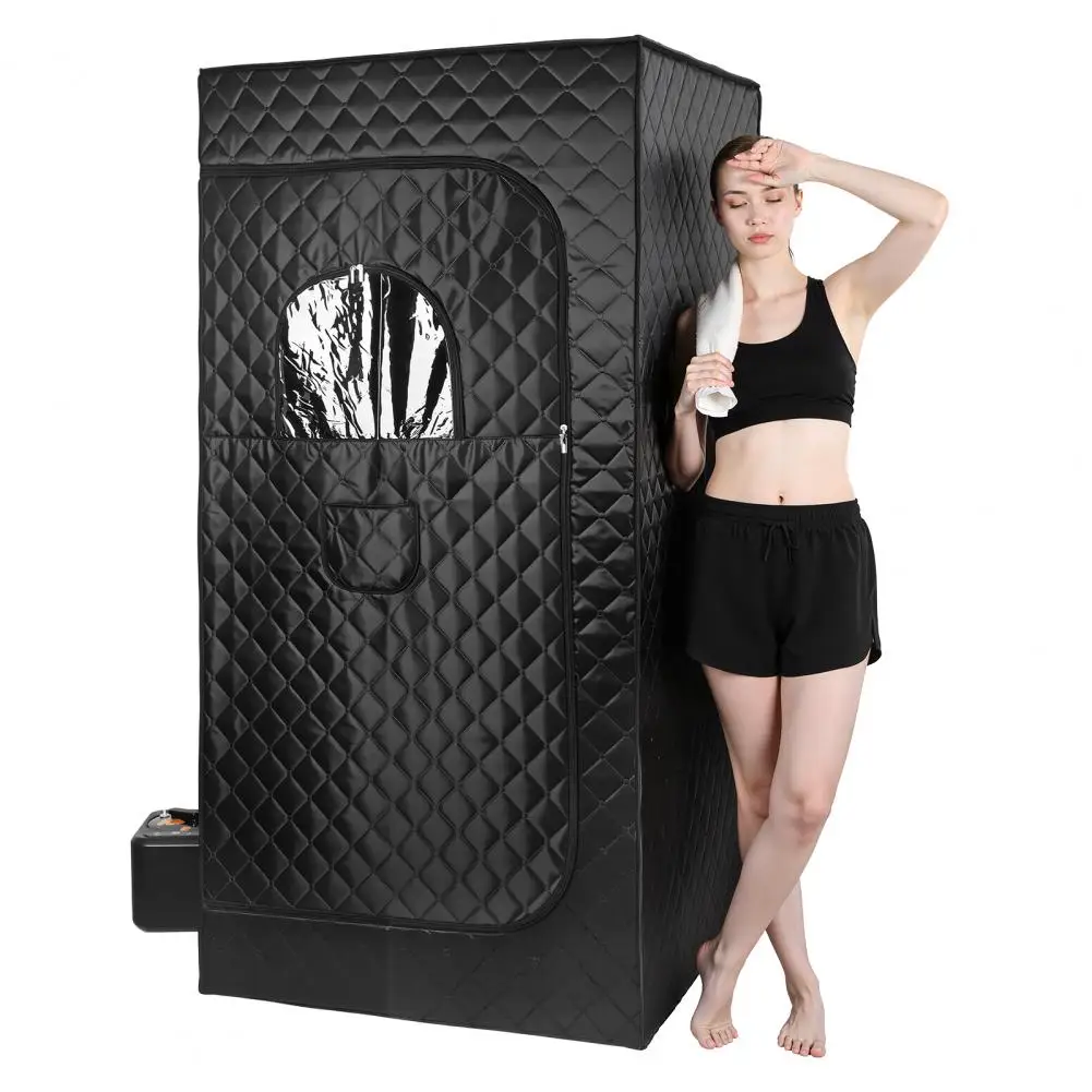

3L 1400W Portable Steam Sauna Tent Steam Room 9-Level Control Extra Large 90x90x180cm Easy Setup Full Set Accessories