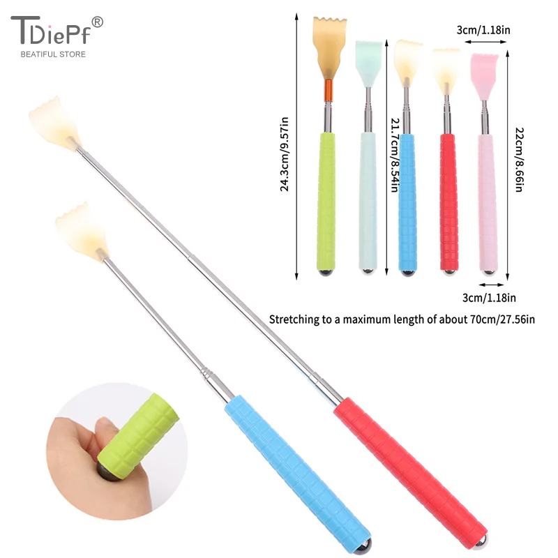 

Удобный скребок для спины, телескопический скребок для спины, скребок для маринования зуда, скребок для тела со стальным/магнитным шариком